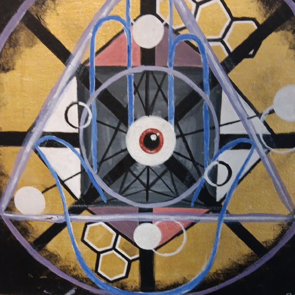 Golden Eye Abstract Painting